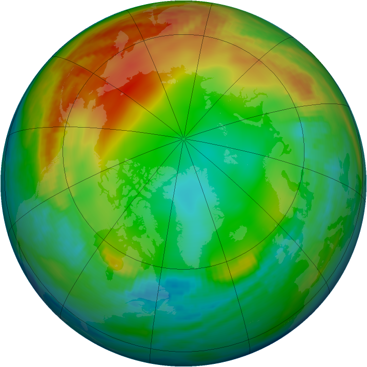 Arctic ozone map for 02 January 1984